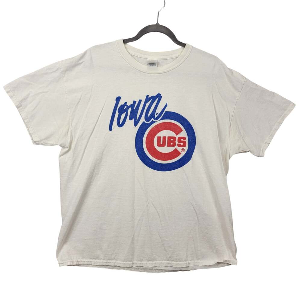 Vintage Gildan Iowa Cubs Minor League Baseball Graphic Tee Mens XL White